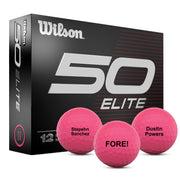 Wilson 50 Elite Pink Golf Balls