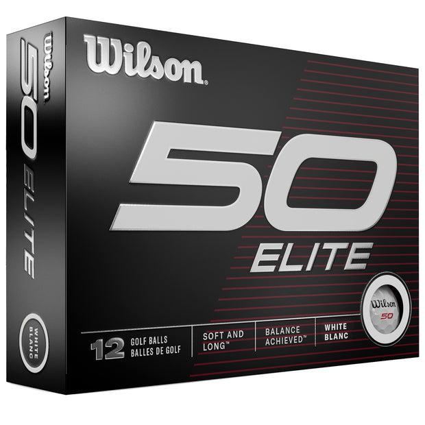 Wilson 50 Elite Golf Balls - LOGO OVERRUN