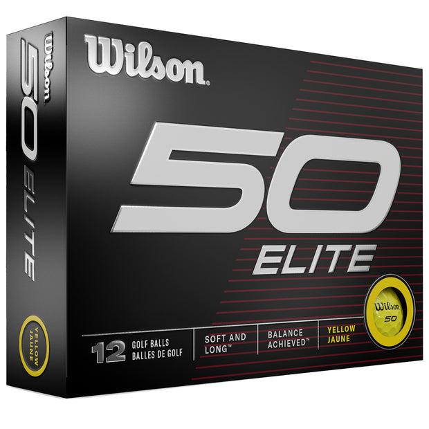 Wilson 50 Elite Yellow Golf Balls