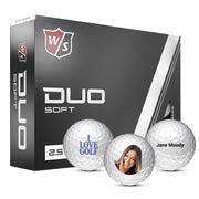 Custom Wilson Duo Soft Golf Ball One Dozen