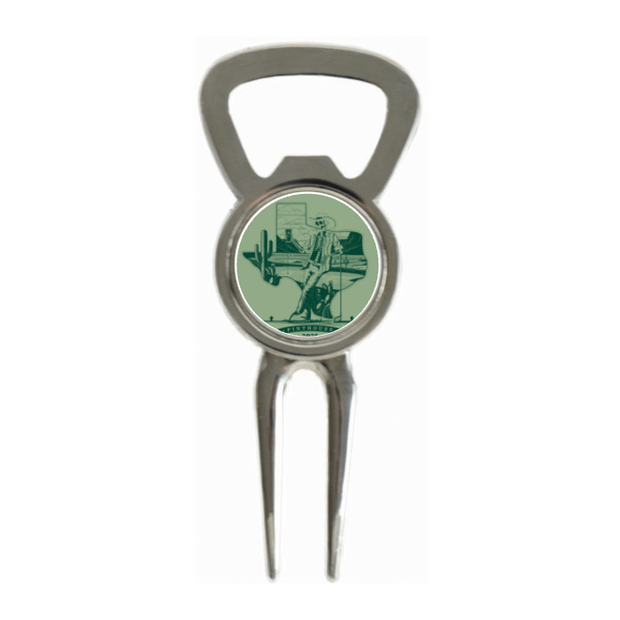 Divot Tool Bottle Opener Shiny Silver