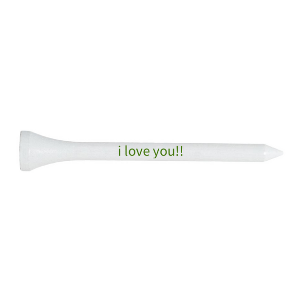 White Wood Golf Tees - 50 PACK