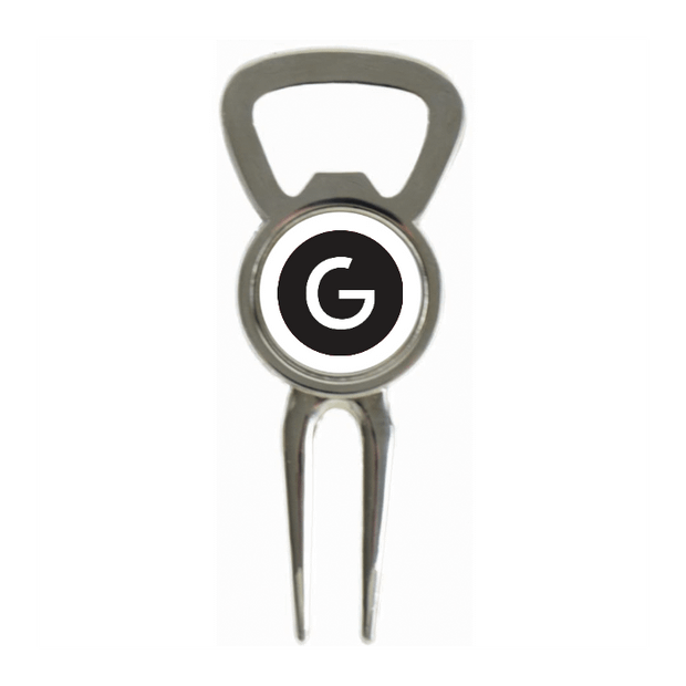 Divot Tool Bottle Opener Shiny Silver