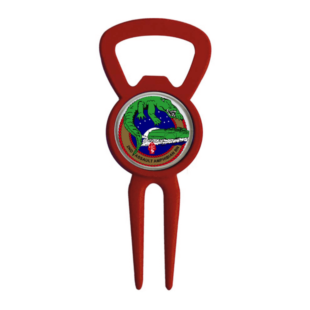 Divot Tool Bottle Opener Red