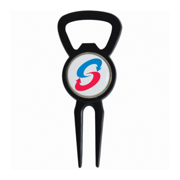 Divot Tool Bottle Opener Black