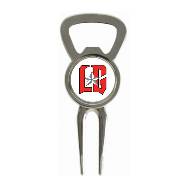 Divot Tool Bottle Opener Shiny Silver