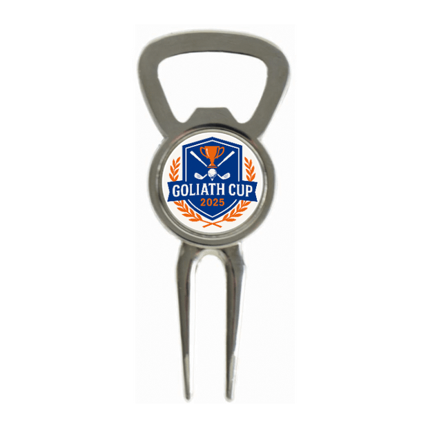 Divot Tool Bottle Opener Shiny Silver