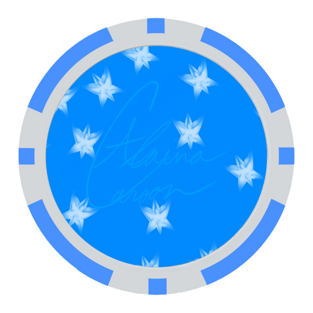 Light Blue Poker Chips