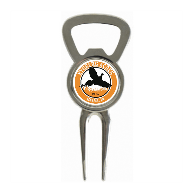 Divot Tool Bottle Opener Shiny Silver