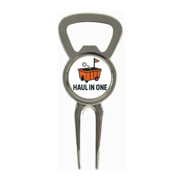 Divot Tool Bottle Opener Shiny Silver