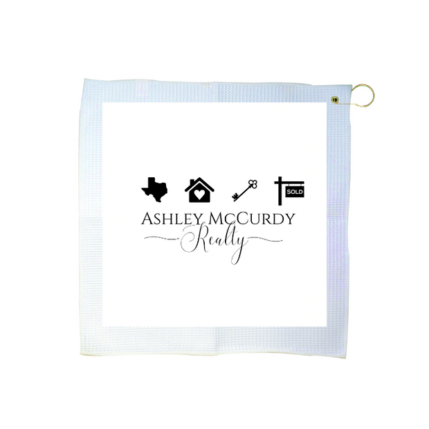 Custom 16" x 16" Waffle Golf Towel