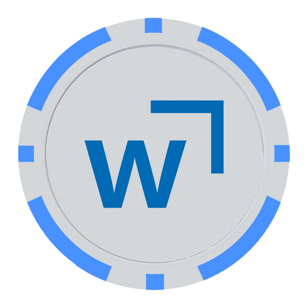 Light Blue Poker Chips