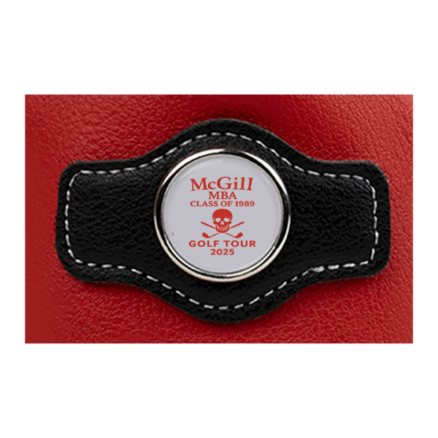 Synthetic leather drawstring pouch - Red