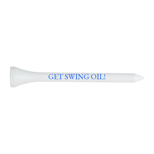 White Plastic Golf Tees - 50 PACK