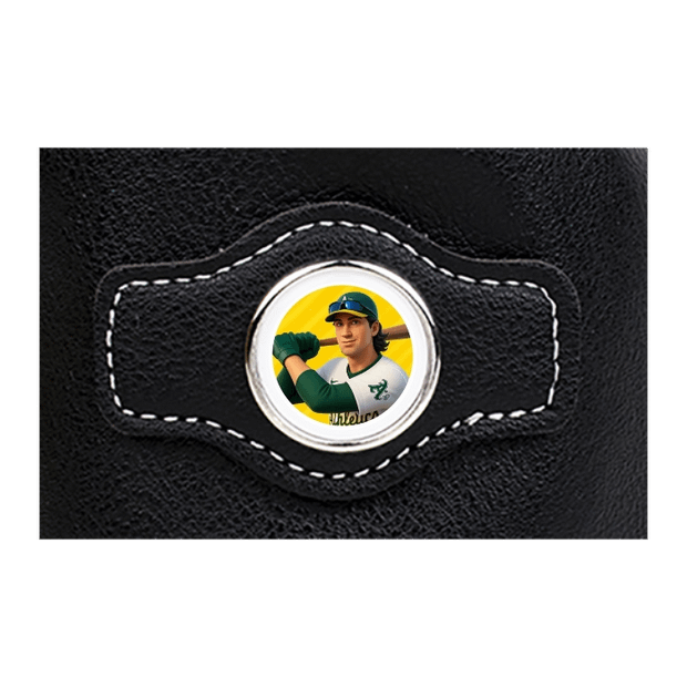 Synthetic leather drawstring pouch - Black