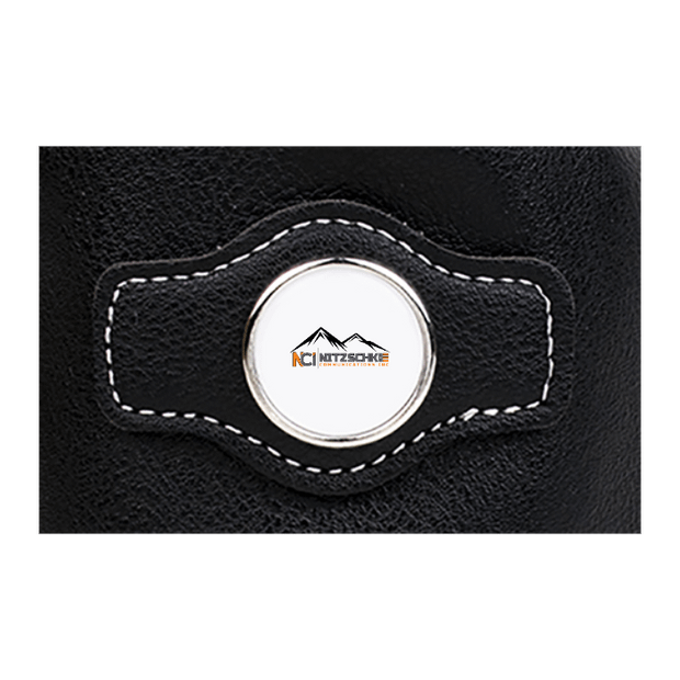 Synthetic leather drawstring pouch - Black