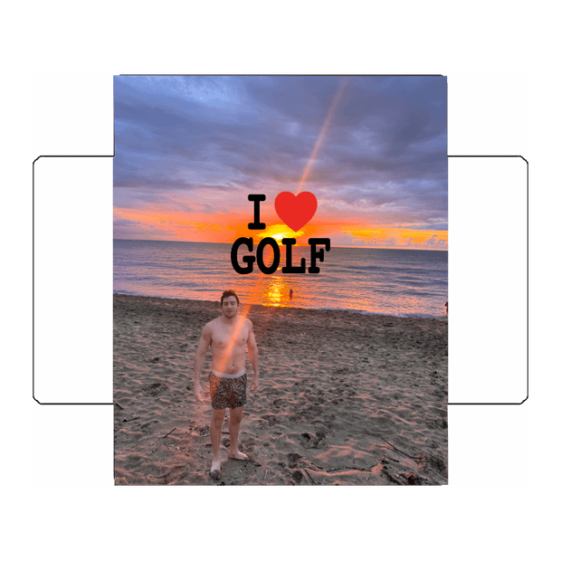 Custom Golf Ball Dozen Box Lid