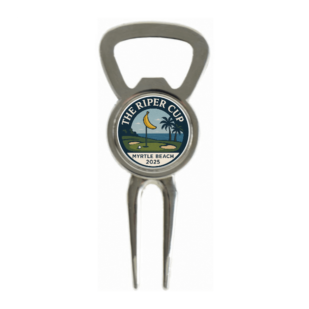 Divot Tool Bottle Opener Shiny Silver