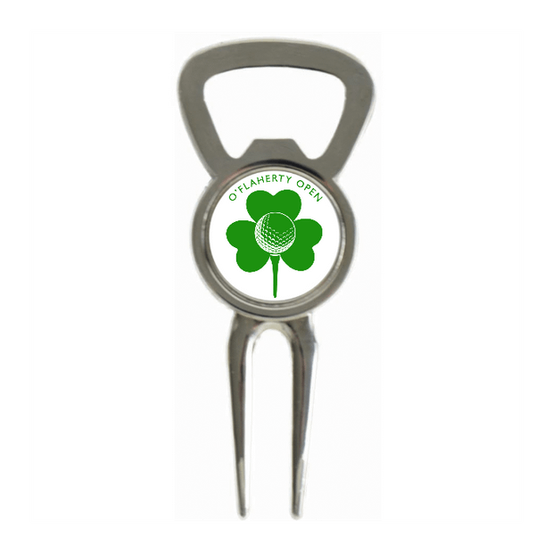 Divot Tool Bottle Opener Shiny Silver