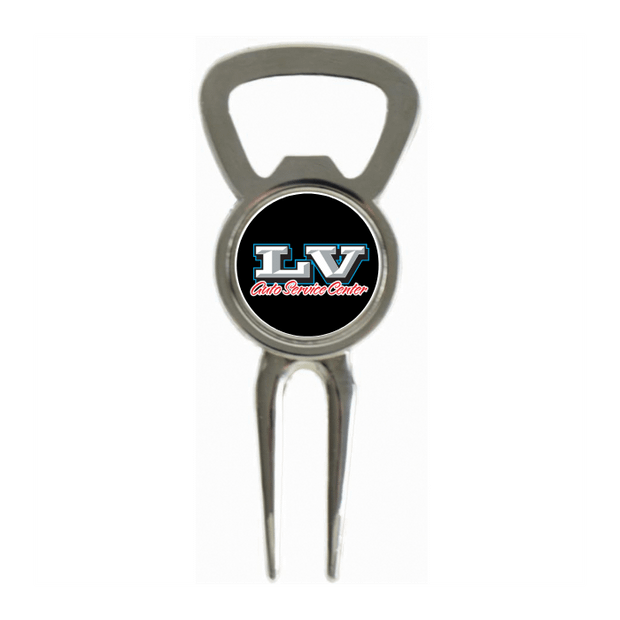 Divot Tool Bottle Opener Shiny Silver