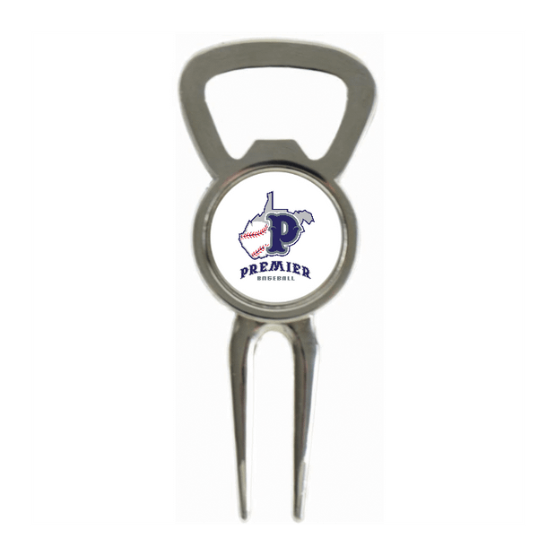 Divot Tool Bottle Opener Shiny Silver