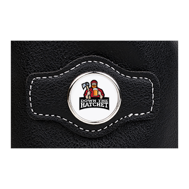 Synthetic leather drawstring pouch - Black