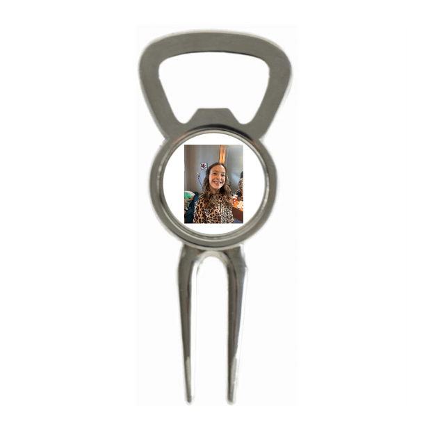 Divot Tool Bottle Opener Shiny Silver