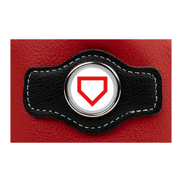 Synthetic leather drawstring pouch - Red