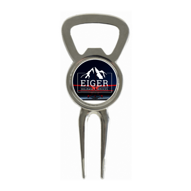 Divot Tool Bottle Opener Shiny Silver