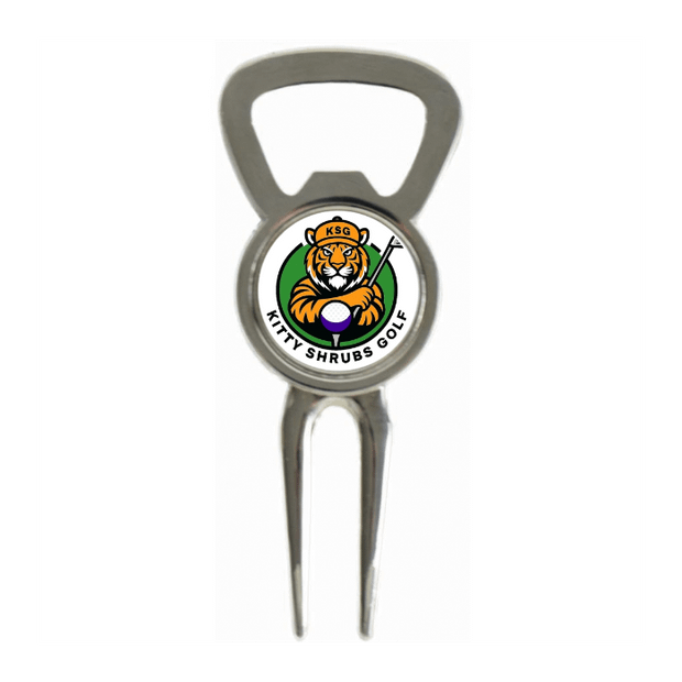 Divot Tool Bottle Opener Shiny Silver