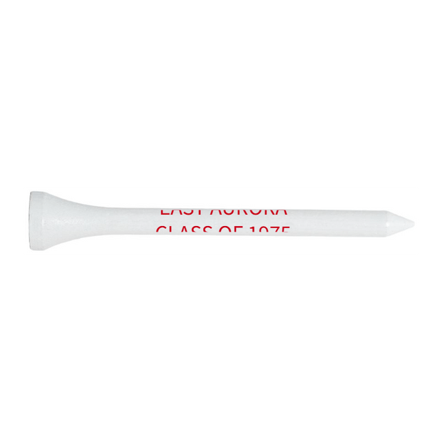 White Wood Golf Tees - 50 PACK