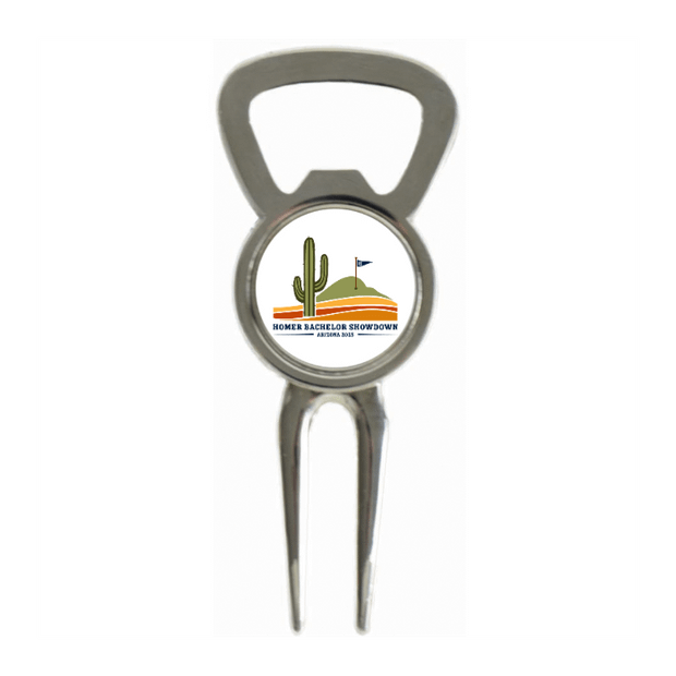 Divot Tool Bottle Opener Shiny Silver