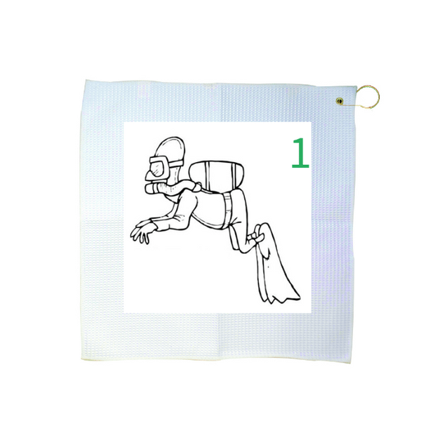 Custom 16" x 16" Waffle Golf Towel