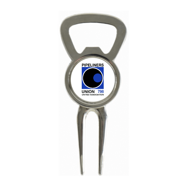 Divot Tool Bottle Opener Shiny Silver