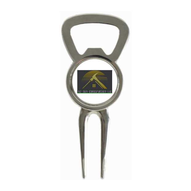 Divot Tool Bottle Opener Shiny Silver