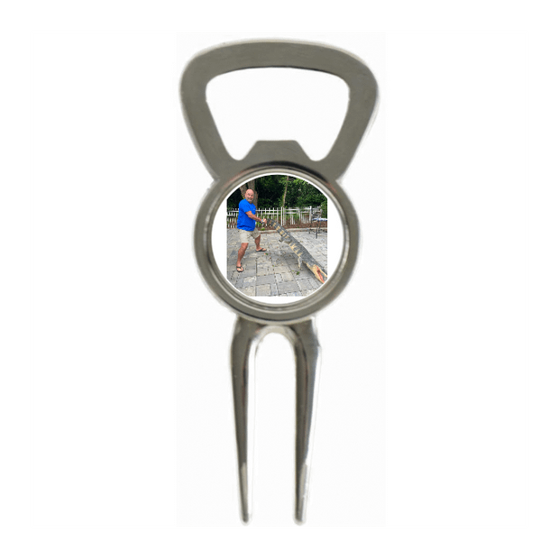 Divot Tool Bottle Opener Shiny Silver