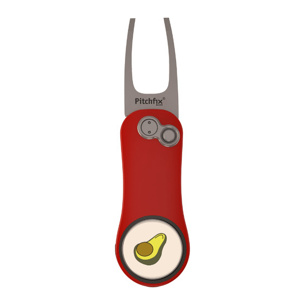 Red Pitchfix Hybrid 2.0 Divot Tool