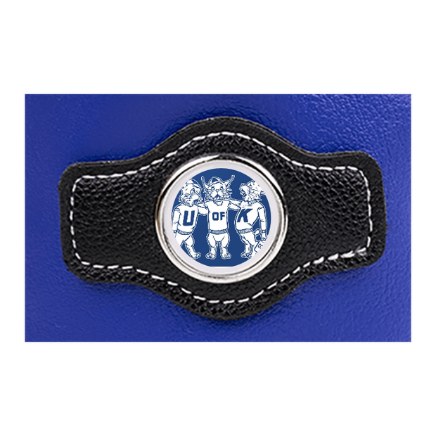 Synthetic leather drawstring pouch - Blue