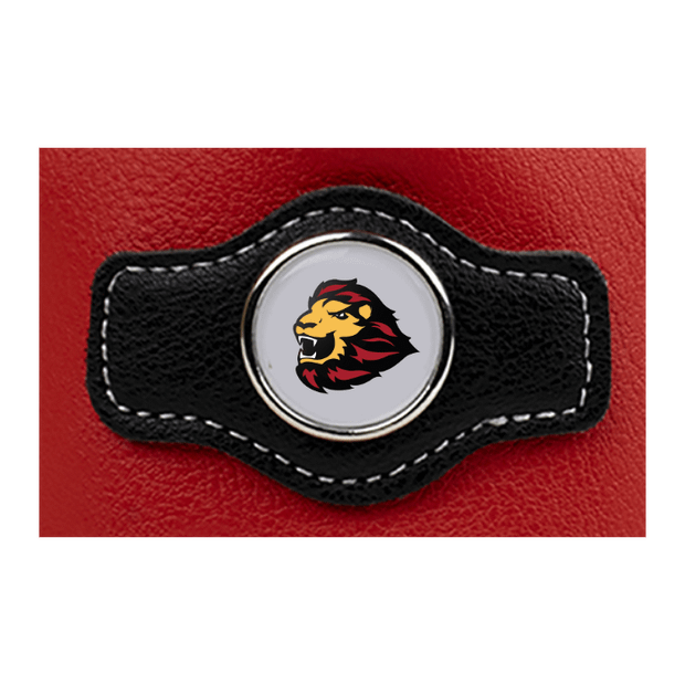 Synthetic leather drawstring pouch - Red