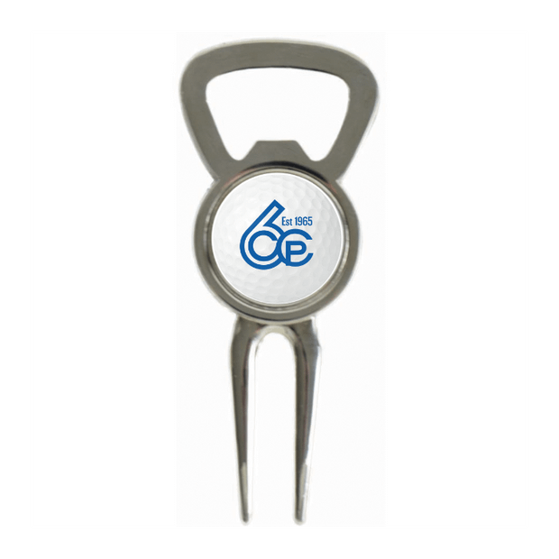 Divot Tool Bottle Opener Shiny Silver