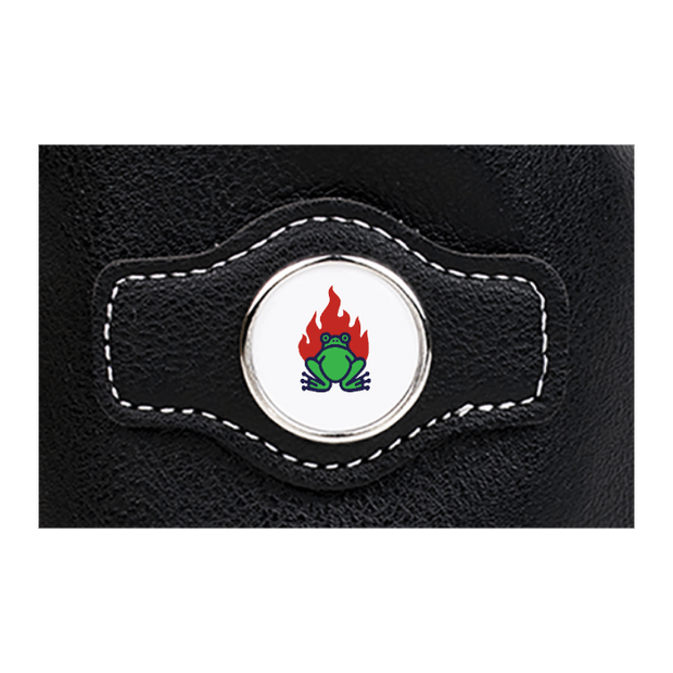 Synthetic leather drawstring pouch - Black