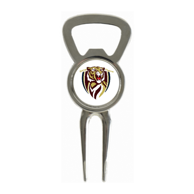 Divot Tool Bottle Opener Shiny Silver