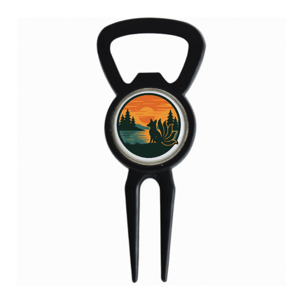 Divot Tool Bottle Opener Black