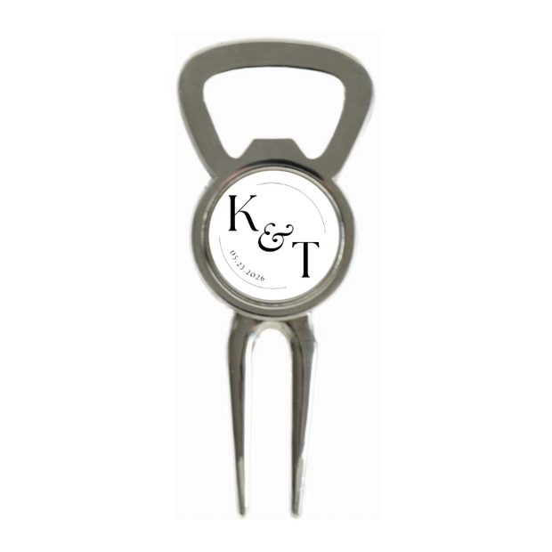 Divot Tool Bottle Opener Shiny Silver