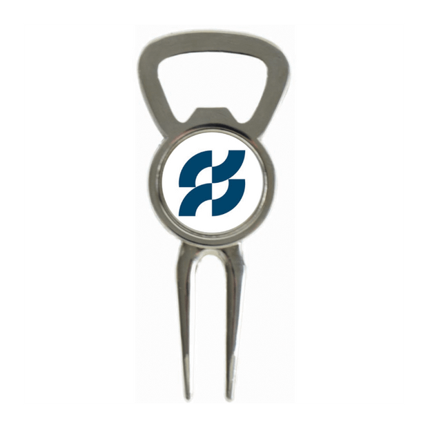 Divot Tool Bottle Opener Shiny Silver