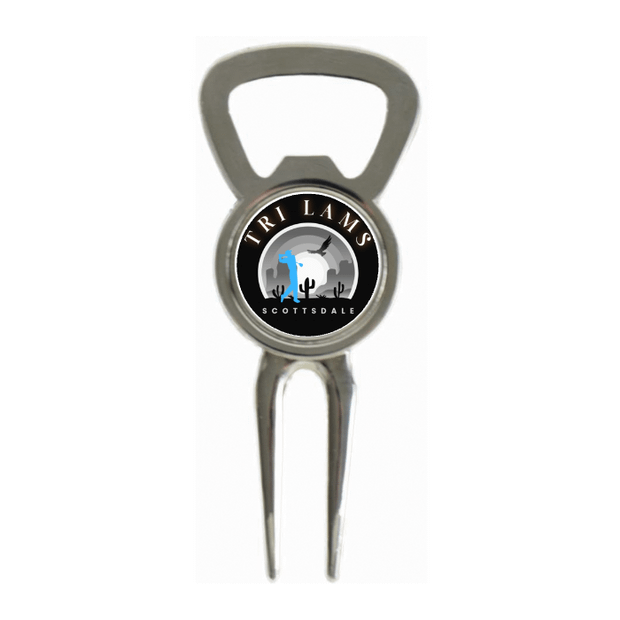 Divot Tool Bottle Opener Shiny Silver