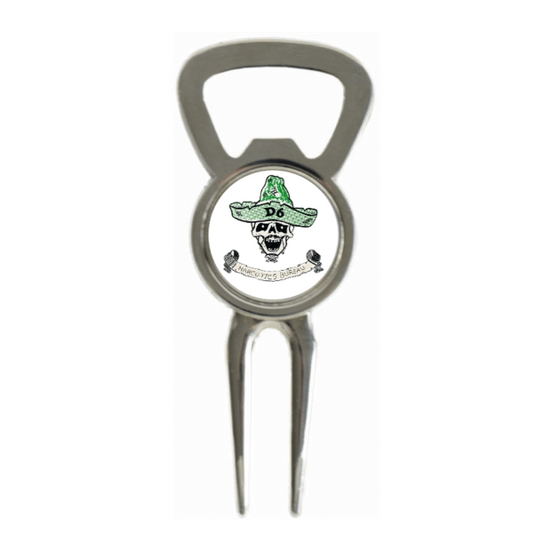 Divot Tool Bottle Opener Shiny Silver