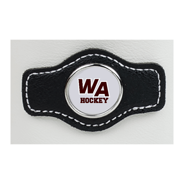 Synthetic leather drawstring pouch - White