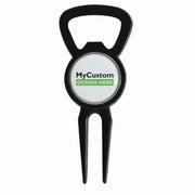 Divot Tool Bottle Opener Black