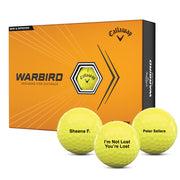 Callaway Warbird Yellow Golf Balls